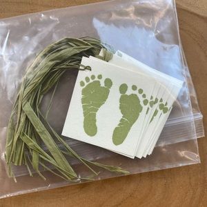 Green & Beige Baby Gift Tags/Labels